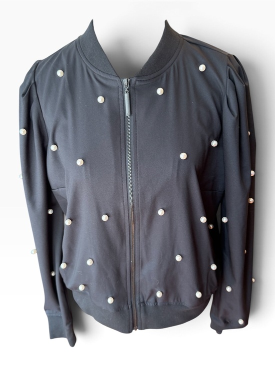 G by Giuliana Jackets & Blazers - G by Giuliana Black Label Pearl Embellished Bomber Jacket Medium